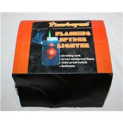 12 Flamboyant Flashing Spider Torch Lighters