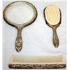 Image 1 : Vintage Hand Made Mirror, Brush, and Comb Set