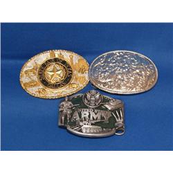 Lot Of 3 Belt Buckles