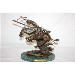 Bronze statue on a Marble Base " The Cheyenne"
