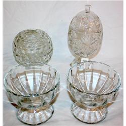 Fine Glass-- Candy Dish, Bowls,  Candle Holder