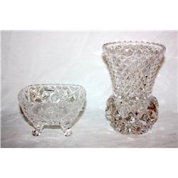 Lot of 2 Fine Crystal Items