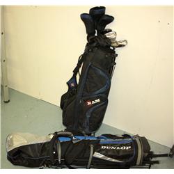 2 GOLF CLUB BAGS WITH CLUBS