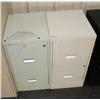 Image 1 : Lot of 2 Tan Two Drawer File Cabinets