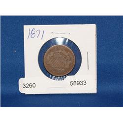 US 1871 2 Cent Coin