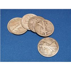 Lot Of 6 Silver Half Dollars
