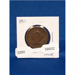 US 1851 Large Cent