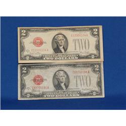 1928 Series G & D $2 Dollar Bills