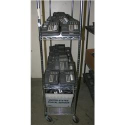 Rack Lot of Lucent phones and Plantronics Parts