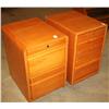 Image 2 : Lot of 2 Wooden Filing Cabinets