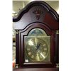 Image 2 : Modern floor standing, long cased clock with quartz movement, moving pendulum, brass dial with Roman