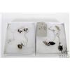 Image 1 : Four sterling silver necklaces and pendants including elephant, two stone pendants and a faceted gem