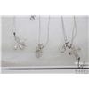 Image 2 : Four silver necklaces and pendants including butterfly pendant, cross pendant, hand pendant and "S" 