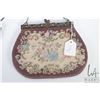 Image 2 : Two vintage/ antique ladies handbags including hand embroidered purse with double hinged opening set