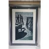 Image 1 : Framed limited edition print titled "Thames Afternoon Ebb", pencil signed by artist Caroline Coode a