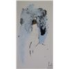 Image 2 : Framed watercolour and gold leaf abstract figural painting, signed by artist C. Hadiado Cruz '90 (pu