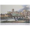 Image 2 : Two Victorian prints of coloured etchings including Durham Cathedral, castle and Elvet bridge and a 