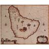 Image 2 : Two vintage map prints including historic island of Barbados and Caribbean Islands