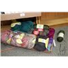 Image 1 : Large selection of wool/ yarn including six 200 gram balls of Marble Chunky, five 5 oz. Coats and Cl