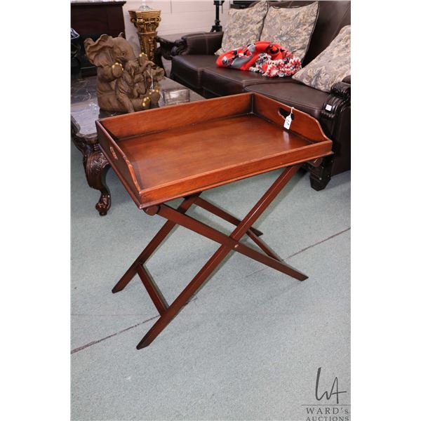 Antique Mahogany butler's table with folding stand circa 1890-1900