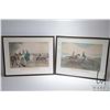 Image 1 : Two framed antique coloured aquatints/ coloured etchings from the James Herrington's Senior (1795-18