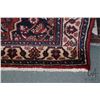 Image 2 : 100% Iranian wool carpet runner "Hamedan" with center medallion, red background and overall floral d