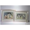 Image 1 : Two framed coloured prints of children by English artist Arthur J. Elsley