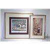 Image 1 : Two vintage framed prints including " A Corner of Shade in Capri" by Swiss-French artist Jean Benner