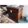 Image 4 : Large twelve drawer dresser with decorative carving and heavy pulls, 73" X 20" X 38" plus 46" high a