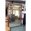 Image 1 : Large antique wood framed mirror with age appropriate distressed silvering, 75" X 48" outside dimens