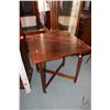 Image 1 : Interesting antique mahogany occasional tea table, 30" X 15" when folding, with spreading base to ac