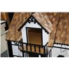 Image 2 : Large vintage six room dollshouse with cedar shakes and plastic window, balcony and finished floors,