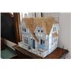 Image 1 : Four room Tudor dollshouse, with white picket fence, plastic windows and cedar shakes, 25" X 17" X 2