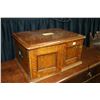 Image 1 : Antique quarter oak flatware chest, made by Elkington & Co. Ltd. Glasgow, note missing one of the th