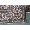 Image 2 : Large 100% Iranian wool carpet "Kashan" with center medallion, cream background and overall floral d