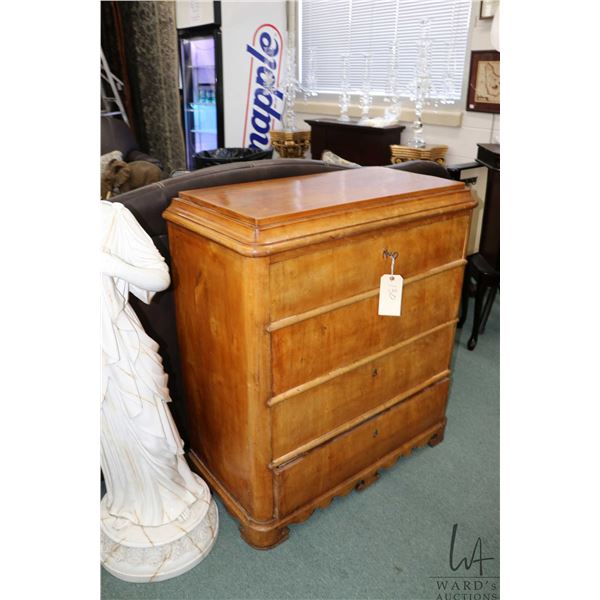 Antique four drawer dresser, in age appropriate condition, 36  X 18  X 40  in height