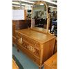 Image 2 : Antique oak bedroom suite with double sized four poster, barley twist headboard, footboard and rails