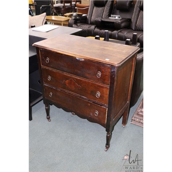 Three drawer, antique Canadiana dresser