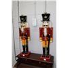 Image 1 : Pair of 24" high hand painted nut crackers