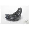 Image 2 : Carved soapstone walrus, signed in syballlics and 7" in length