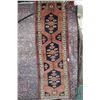 Image 1 : 100% Iranian wool carpet runner "Ardedil" with triple medallion in colours of red, orange, green, cr