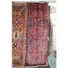 Image 1 : 100% Iranian wool carpet runner "Hamedan" with triple medallions, overall red colour with highlight 