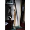 Image 1 : Pair of vintage Parnu Visu Extra men's cross country skis, 82"in length plus a pair of bamboo poles,