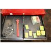 Image 8 : Craftsman nine drawer tool box and nine drawer rolling cabinet with contents including wrenches, pli