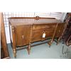 Image 1 : Antique walnut sideboard with three doors, single drawer and low backboard, 66" wide, 20" deep and 3