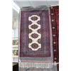 Image 1 : Vintage wool scatter rug with multiple medallions and highlights of cream, red, blue etc. 37" X 66"