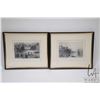 Image 1 : Two vintage framed Bartlett etchings including "The Three Rivers" and "Montmorency Bridge", each 6 1