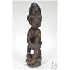 Image 2 : Two antique hand carved wooden African Mossi figures including 12" figure and a 10 1/2"