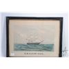 Image 1 : Antique framed original coloured pencil and watercolour painting titled "HMS Eurydice" (Decommission