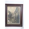 Image 1 : Antique framed original pencil and charcoal drawing "The Castle Garth, New Castle 1888" initialed in